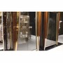 Casa Padrino Luxus Vitrine mit 2 Glast�ren Braun / Gold 130 x H. 200 cm - Luxus M�bel