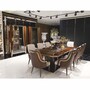 Casa Padrino Luxus Vitrine mit 2 Glast�ren Braun / Gold 130 x H. 200 cm - Luxus M�bel