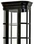 Casa Padrino Luxus Vitrine Schwarz 87,5 x 44,5 x H. 238 cm - Ovaler Massivholz Vitrinenschrank mit Glast�r und Glasregalen - Luxus M�bel - Luxus Qualit�t