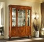 Casa Padrino Luxus Vitrinenschrank Braun 138 x 50 x H. 215 cm - Handgefertigtes Massivholz M�bel mit 2 T�ren - Luxus Qualit�t