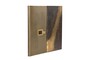 Casa Padrino Luxus Wanddekoration 102 x 5 x H. 101,5 cm - Zweiteiliges Wandrelief Fragment aus Stahl mit Messing im ge�tzten Antik-Messing Finish - Luxus Deko Accessoires