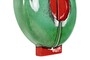 Casa Padrino Luxus Wanddekoration Blau / Rot 26 x 7 x H. 31 cm - Wandobjekt Core aus Steingut - Luxus Deko Accessoires