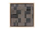 Casa Padrino Luxus Wanddekoration Braun / Schwarz 40 x 4 x H. 40 cm - Handgeflochtenes Wandrelief Lena aus Wasserhyazinthe mit Eichenfurnier Rahmen - Luxus Deko Accessoires