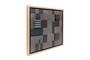 Casa Padrino Luxus Wanddekoration Braun / Schwarz 40 x 4 x H. 40 cm - Handgeflochtenes Wandrelief Lena aus Wasserhyazinthe mit Eichenfurnier Rahmen - Luxus Deko Accessoires