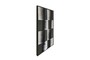 Casa Padrino Luxus Wanddekoration Braun / Wei� 60 x 4 x H. 120 cm - Gro�es handgeflochtenes Wandrelief Elin aus Wasserhyazinthe mit Sungkai Furnier Rahmen - Luxus Deko Accessoires