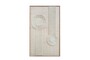 Casa Padrino Luxus Wanddekoration Naturfarben 75 x 4 x H. 122 cm - Wandrelief Erik aus Palmengeflecht mit Rahmen aus Eichenfurnier - Luxus Deko Accessoires