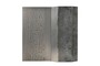 Casa Padrino Luxus Wanddekoration Silber 103,5 x 12,5 x H. 101,5 cm - Zweiteiliges Wandrelief Edge aus Stahl mit ge�tztem Antik-Nickel Finish - Luxus Deko Accessoires