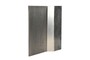 Casa Padrino Luxus Wanddekoration Silber 103,5 x 12,5 x H. 101,5 cm - Zweiteiliges Wandrelief Edge aus Stahl mit ge�tztem Antik-Nickel Finish - Luxus Deko Accessoires