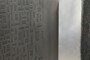 Casa Padrino Luxus Wanddekoration Silber 103,5 x 12,5 x H. 101,5 cm - Zweiteiliges Wandrelief Edge aus Stahl mit ge�tztem Antik-Nickel Finish - Luxus Deko Accessoires