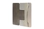 Casa Padrino Luxus Wanddekoration Silber 107,5 x 2,5 x H. 106,5 cm - Zweiteiliges Wandrelief Anchor aus Stahl mit ge�tztem Antik-Nickel und Silber Finish - Luxus Deko Accessoires