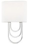 Casa Padrino Luxus Wandleuchte Silber / Wei� 20,3 x 9,5 x H. 34,3 cm - Designer Wandlampe mit Lampenschirm