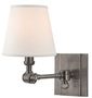 Casa Padrino Luxus Wandleuchte Antik Silber / Wei� 15,2 x 24,1 x H. 25,4 cm - Wandlampe mit Schwenkarm