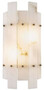 Casa Padrino Luxus Wandleuchte Alabaster / Antik Messing 19 x 10 x H. 40 cm - Wohnzimmer Wandlampe mit Alabaster Lampenschirm - Luxus Leuchten - Luxus Interior - Luxus M�bel