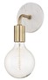 Casa Padrino Luxus Wandleuchte Antik Messingfarben / Wei� 12,7 x 16,5 x H. 33 cm - Hotel & Restaurant Wandlampe