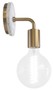 Casa Padrino Luxus Wandleuchte Antik Messingfarben / Wei� 12,7 x 16,5 x H. 33 cm - Hotel & Restaurant Wandlampe