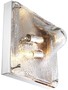 Casa Padrino Designer Wandleuchte Silber 26 x 19 x H. 26 cm - Designer Lampe mit handgefertigtem Glas