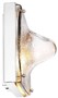 Casa Padrino Designer Wandleuchte Silber 26 x 19 x H. 26 cm - Designer Lampe mit handgefertigtem Glas
