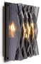 Casa Padrino Luxus Wandleuchte Bronzefarben / Grau 24 x 9 x H. 24 cm - Elegante Metall Wandlampe mit Glas Lampenschirm - Luxus Leuchten