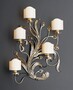 Casa Padrino Luxus Wandleuchte Gold B. 66 x H. 84 cm - Handgefertigte Wandleuchte aus Schmiedeeisen - Luxus Kollektion - Edel & Prunkvoll 