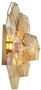 Casa Padrino Luxus Wandleuchte Bernstein / Antik Messing 31 x 19 x H. 50 cm - Elegante Hotel & Restaurant Wandlampe - Luxus Kollektion