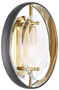 Casa Padrino Luxus Wandleuchte Schwarz / Gold 22,5 x 10 x H. 29,5 cm - Moderne Wandlampe - Luxus Leuchten