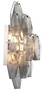 Casa Padrino Luxus Wandleuchte Grau / Silber 31 x 19 x H. 50 cm - Elegante Hotel & Restaurant Wandlampe - Luxus Kollektion