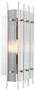 Casa Padrino Luxus Wandleuchte Silber / Grau 23 x 12 x H. 42 cm - Elegante Wandlampe mit Rauchglas - Luxus Qualit�t