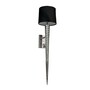 Casa Padrino Luxus Wandleuchte Silber / Schwarz 20 x 13 x H. 85 cm - Fackel Wandleuchte mit Lampenschirm