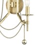 Casa Padrino Luxus Jugendstil Doppel Wandleuchte Antik Messingfarben 32,4 x 17,2 x H. 46,4 cm - Wandlampe mit Metallperlen