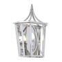Casa Padrino Luxus Wandleuchte Silber 37 x 18 x H. 58 cm - Laternen Wandleuchte mit Klarglas 