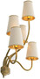 Casa Padrino Luxus Wandleuchte Vintage Messingfarben / Creme 53 x 34 x H. 68 cm - Hotel & Restaurant Wandlampe - Luxus Qualit�t