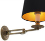 Casa Padrino Luxus Wandleuchte mit Schwenkarm Vintage Messingfarben / Schwarz 22 x 21,5 x H. 27,5 cm - Hotel & Restaurant Leuchte