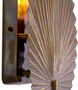 Casa Padrino Luxus Wandleuchte Vintage Messing 30,5 x 8,5 x H. 40 cm - Messing Wandlampe im Palmenblatt Design - Hotel & Restaurant Leuchte