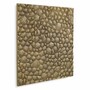 Casa Padrino Luxus Wandrelief Vintage Messing 120 cm - Quadratisches Wandbild mit 3D Effekt - Luxus Wanddeko