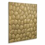 Casa Padrino Luxus Wandrelief Vintage Messing 120 cm - Quadratisches Wandbild mit 3D Effekt - Luxus Wanddeko - Hotel & B�ro Deko