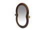 Casa Padrino Luxus Wandspiegel Braun / Gold 48 x 3 x H. 60 cm - Wandspiegel Touma S mit Rahmen aus Mindi-Holz und Messing - Luxus Deko Accessoires
