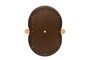 Casa Padrino Luxus Wandspiegel Braun / Gold 48 x 3 x H. 60 cm - Wandspiegel Touma S mit Rahmen aus Mindi-Holz und Messing - Luxus Deko Accessoires
