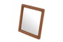 Casa Padrino Luxus Wandspiegel Braun 56,5 x 4 x H. 56,5 cm - Quadratischer Wandspiegel Kiko mit Rahmen aus Mindi-Holz im Amber Finish - Luxus Deko Accessoires