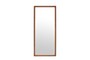 Casa Padrino Luxus Wandspiegel Braun 80 x 4 x H. 180 cm - Gro�er Wandspiegel Kiko XL mit Rahmen aus Mindi-Holz im Amber Finish - Luxus Deko Accessoires