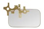 Casa Padrino Luxus Wandspiegel Bronzefarben 81 x 2,5 x H. 54 cm - Spiegel Savage mit Aluminiumrahmen in Bronzeoptik - Luxus Deko Accessoires