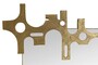 Casa Padrino Luxus Wandspiegel Bronzefarben 81 x 2,5 x H. 54 cm - Spiegel Savage mit Aluminiumrahmen in Bronzeoptik - Luxus Deko Accessoires