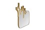 Casa Padrino Luxus Wandspiegel Bronzefarben 81 x 2,5 x H. 54 cm - Spiegel Savage mit Aluminiumrahmen in Bronzeoptik - Luxus Deko Accessoires