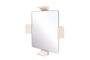 Casa Padrino Luxus Wandspiegel Cremewei� 105 x 15 x H. 105 cm - Quadratischer Wandspiegel Genkan mit tiefem Keramikrahmen - Luxus Deko Accessoires