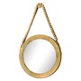 Casa Padrino Luxus Wandspiegel Gold  40 cm - Runder Spiegel an Messingband 