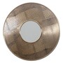 Casa Padrino Luxus Wandspiegel Gold  66 cm - Runder Deko Spiegel mit Krokodilleder Optik 