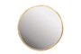 Casa Padrino Luxus Wandspiegel Gold  75 cm - Gro�er runder Wandspiegel Dott mit geb�rstetem goldfarbenem Edelstahlrahmen - Luxus Deko Accessoires