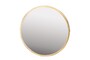 Casa Padrino Luxus Wandspiegel Gold  75 cm - Gro�er runder Wandspiegel Dott mit geb�rstetem goldfarbenem Edelstahlrahmen - Luxus Deko Accessoires