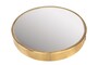 Casa Padrino Luxus Wandspiegel Gold  75 cm - Gro�er runder Wandspiegel Dott mit geb�rstetem goldfarbenem Edelstahlrahmen - Luxus Deko Accessoires