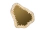 Casa Padrino Luxus Wandspiegel Gold 72 x 5 x H. 85 cm - Wandspiegel mit Rahmen aus nat�rlichem Quarz und goldfarben get�ntem Spiegelglas - Luxus Deko Accessoires