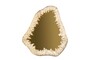 Casa Padrino Luxus Wandspiegel Gold 72 x 5 x H. 85 cm - Wandspiegel mit Rahmen aus nat�rlichem Quarz und goldfarben get�ntem Spiegelglas - Luxus Deko Accessoires